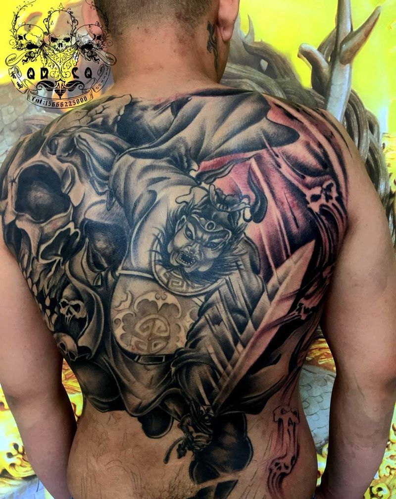 满背钟馗下次继续纹身图片