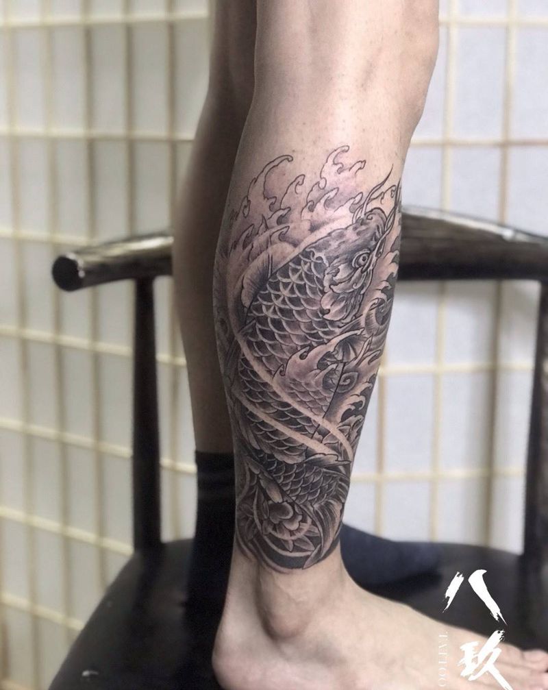 鲤鱼纹身图片