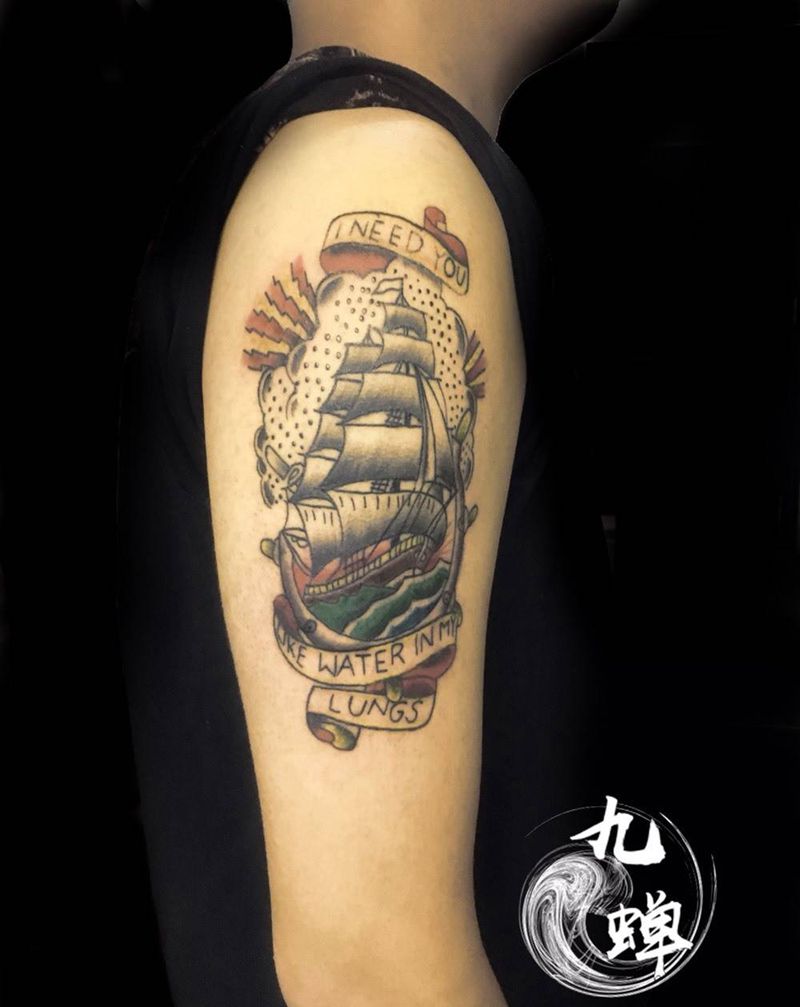 船纹身图片