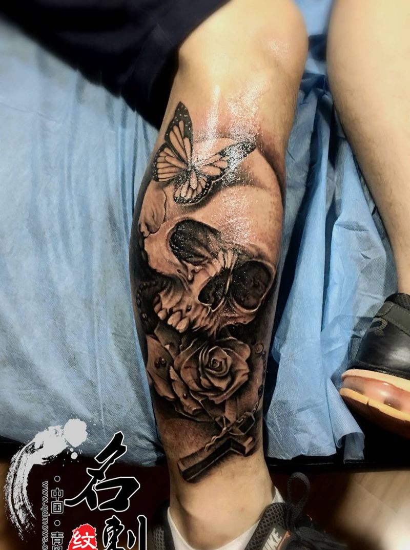 骷髅头纹身图片