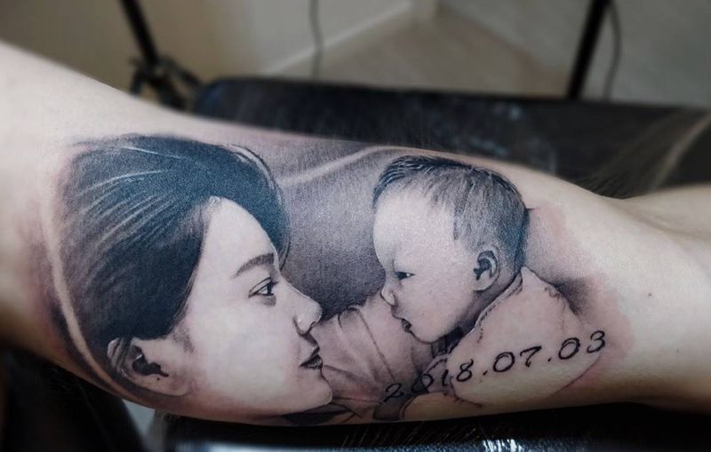 肖像作品纹身图片_暗黑纹身图案