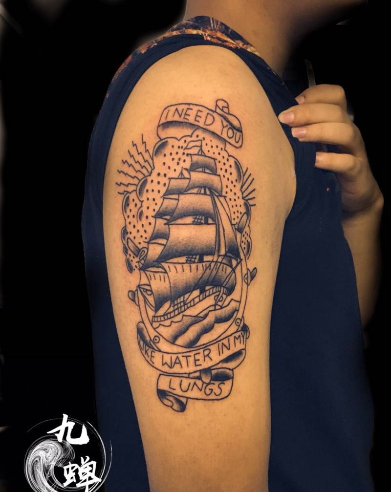 old school未完纹身图片