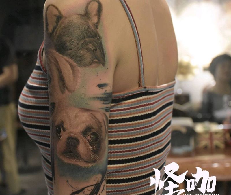 谢谢你们的陪伴纹身图片_手臂欧美写实水彩纹身图案