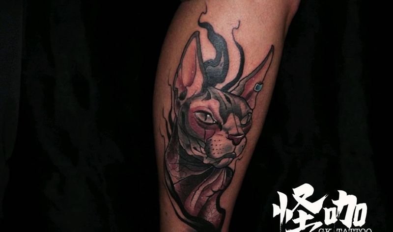 斯芬克斯纹身图片