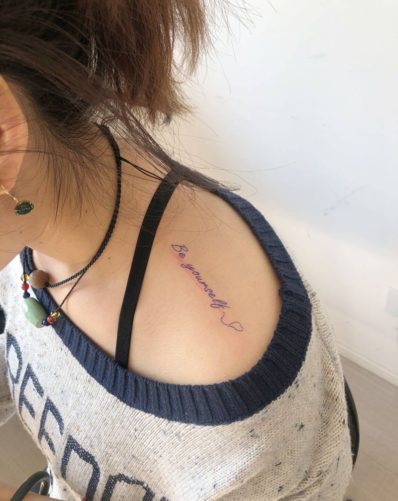 小清新纹身图片_花体字纹身图案