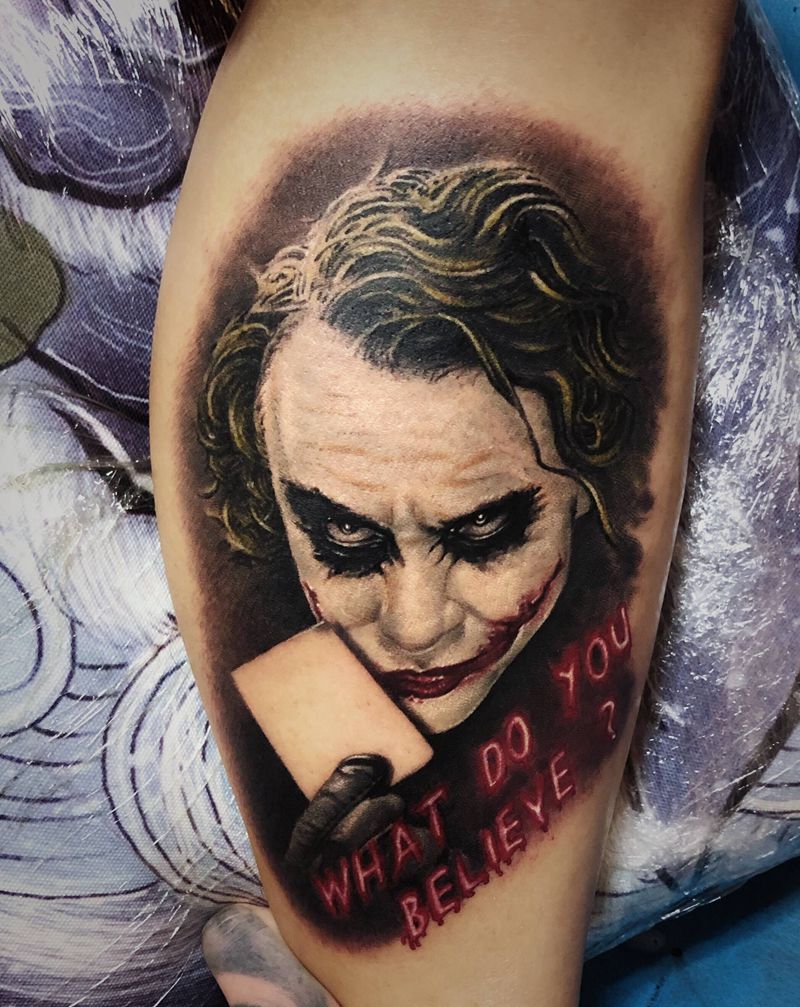 丑爷纹身图片_写实叠彩纹身图案