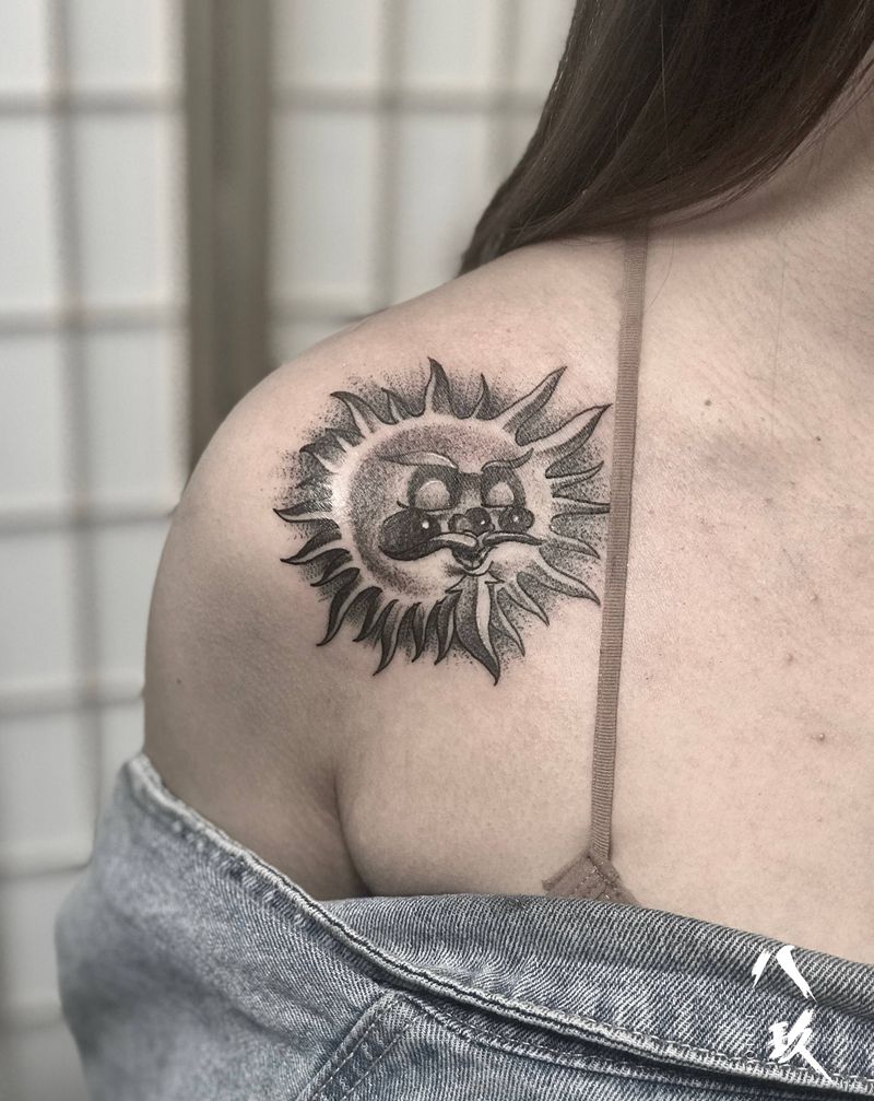 日月神教纹身图片_点刺纹身图案