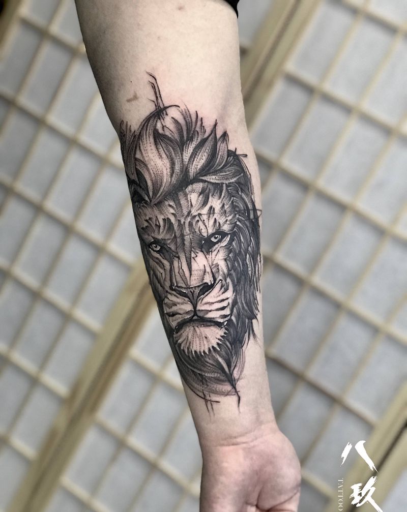 今日纹身图片_几何点刺纹身图案