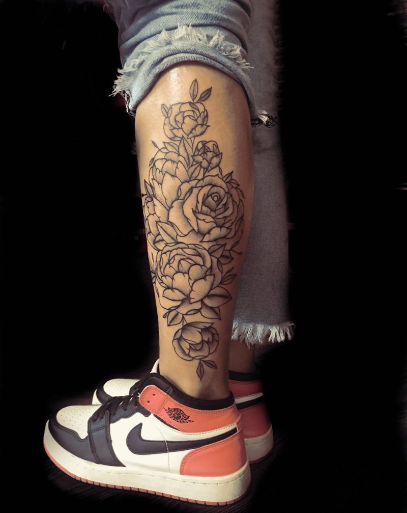 素花纹身图片_素花纹身图案