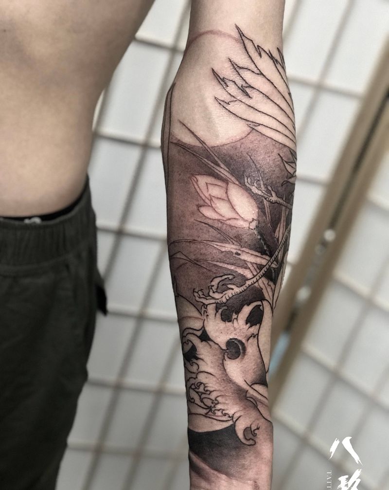 包小臂纹身图片_新传统纹身图案