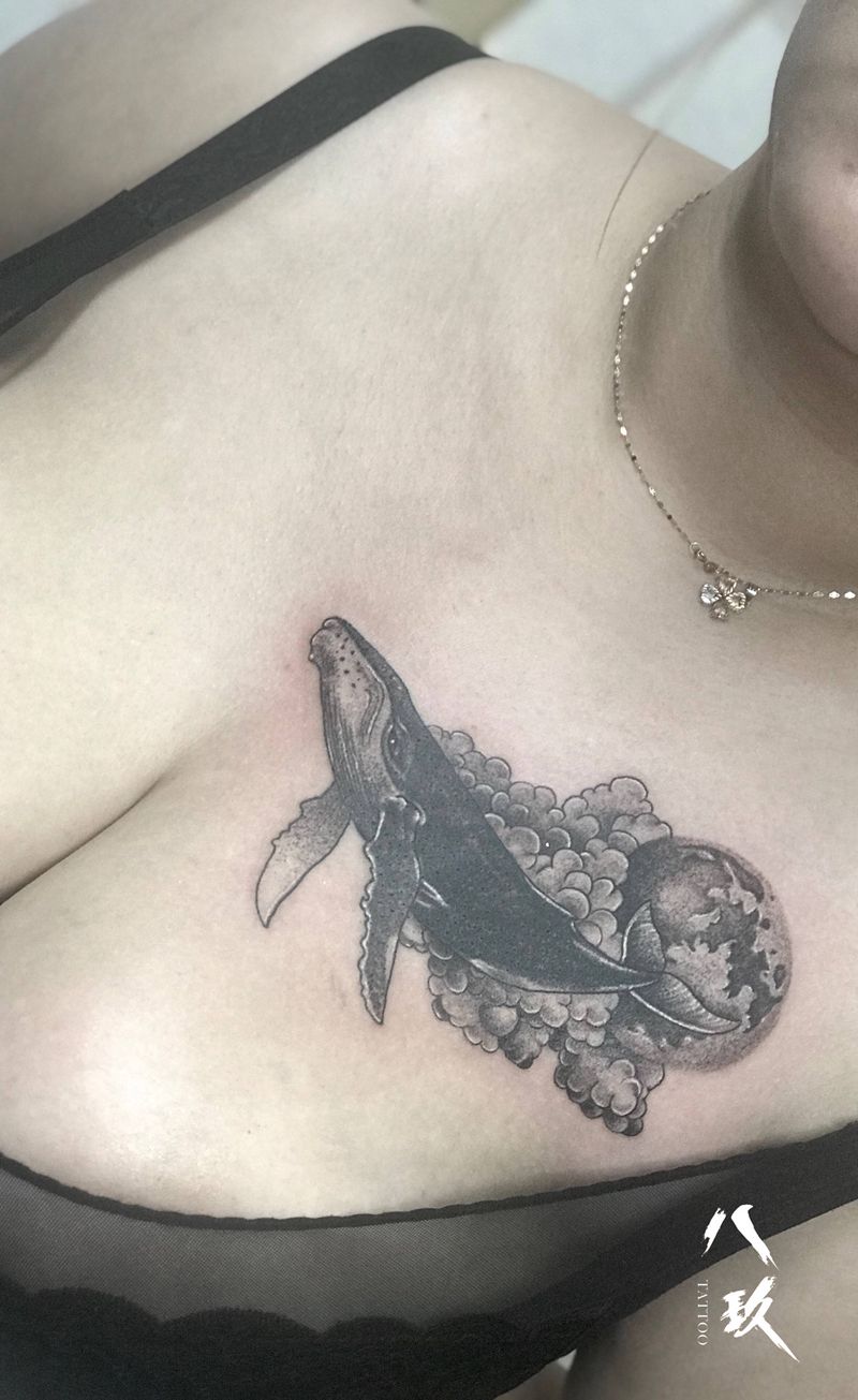 遮盖纹身图片_胸部纹身图案