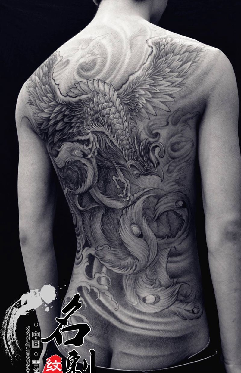 凤舞九天纹身图片