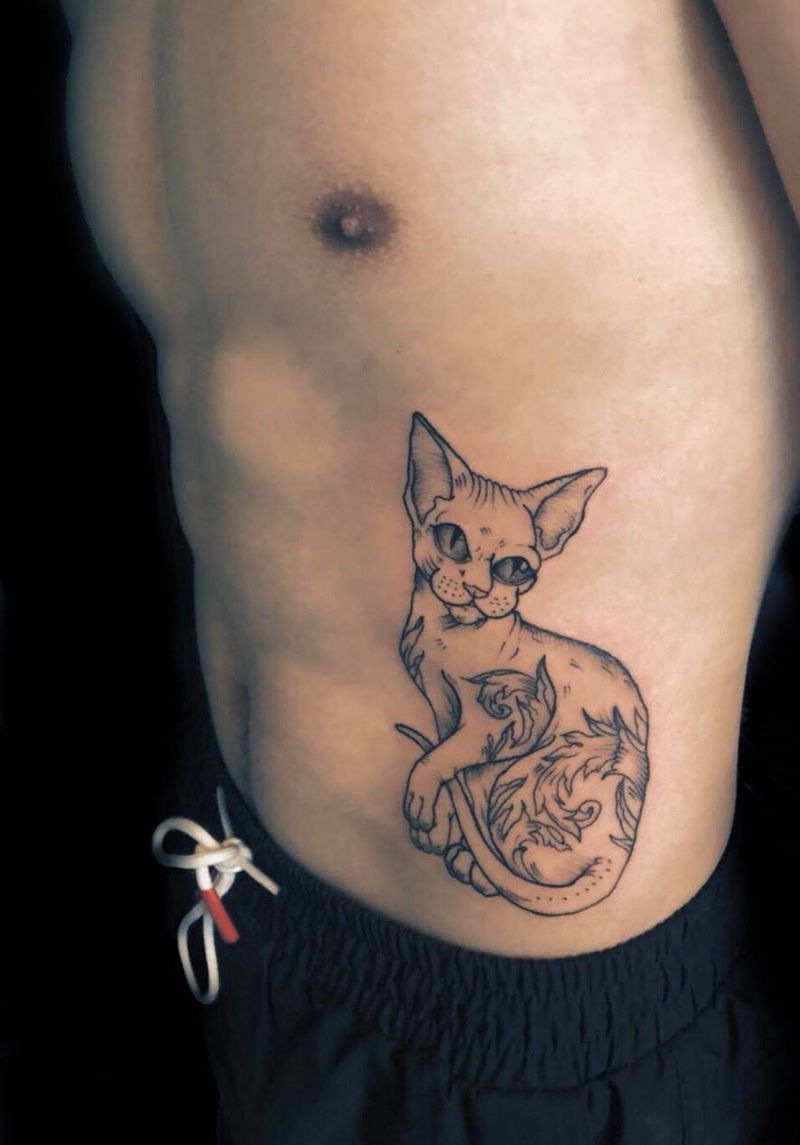 猫纹身图片
