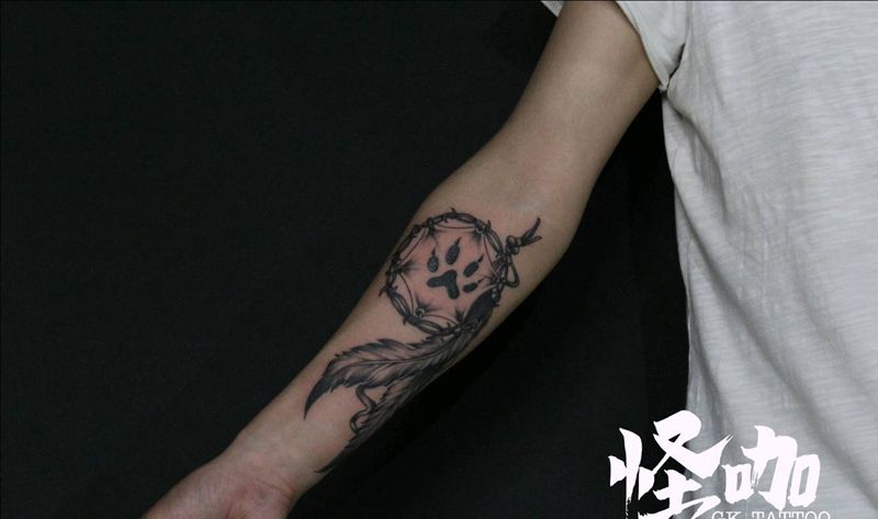 捕梦网纹身图片