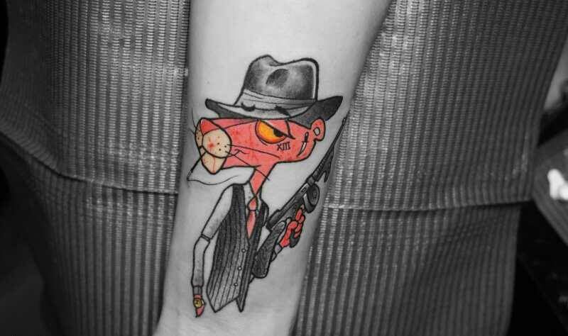 粉红豹纹身图片