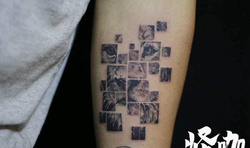 不一样的狮子纹身图片