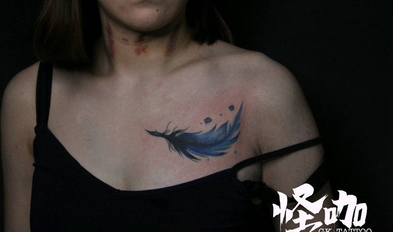羽毛纹身图片