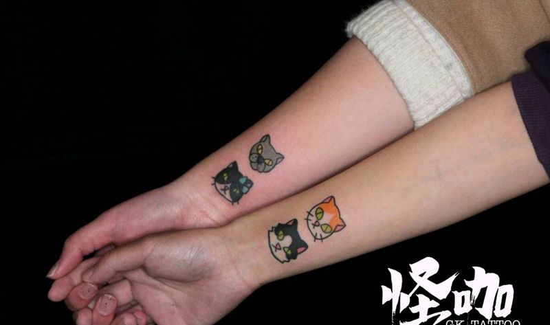 猫咪纹身图片