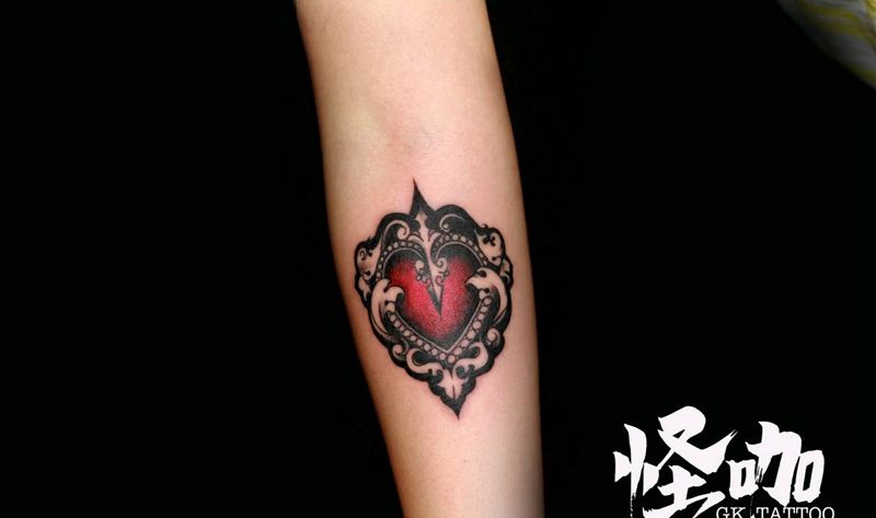 心纹身图片