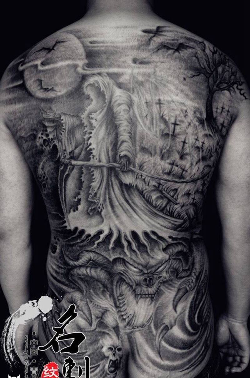 死神纹身图片
