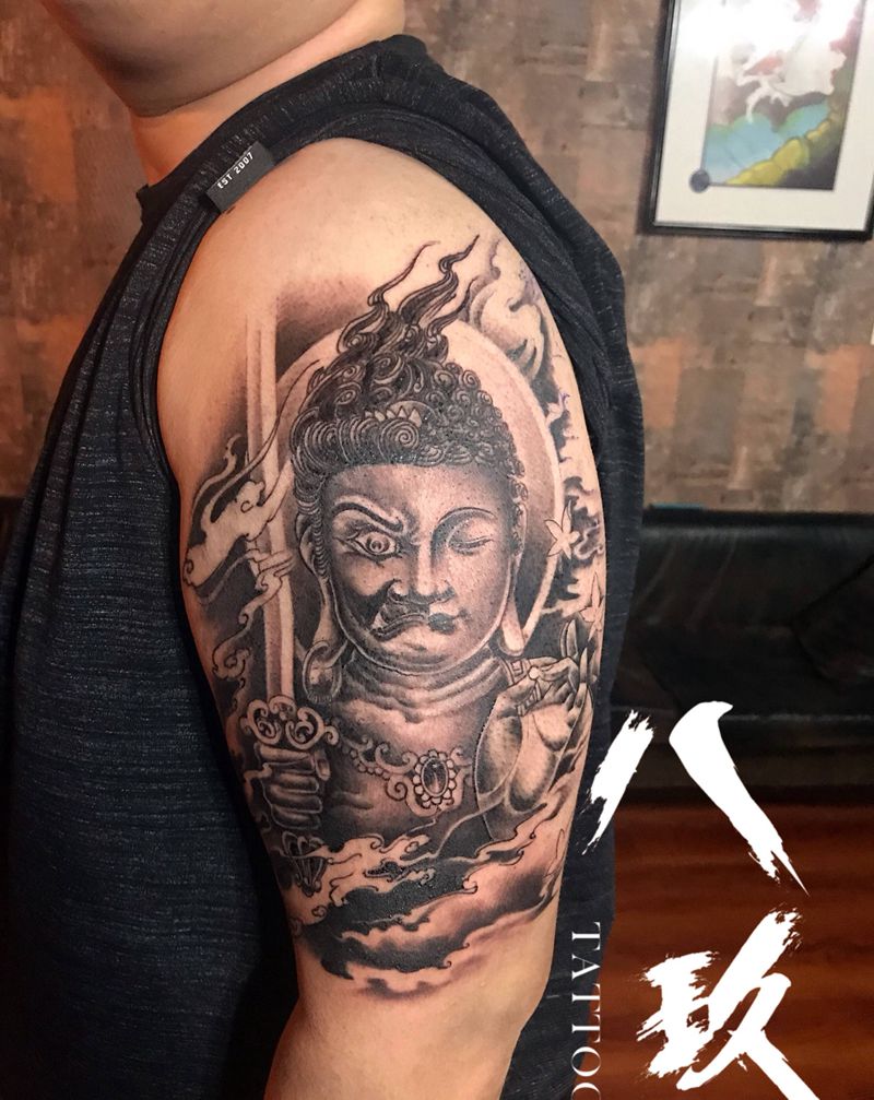 佛与魔纹身图片