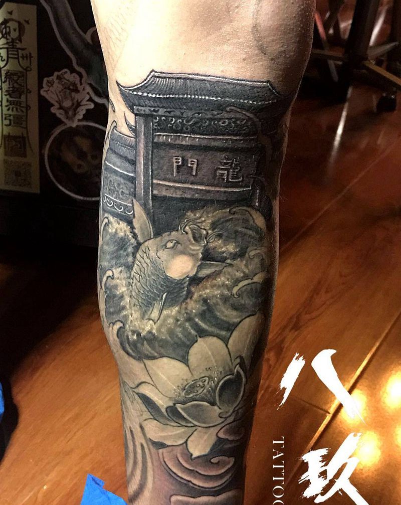 花腿今日进度。纹身图片