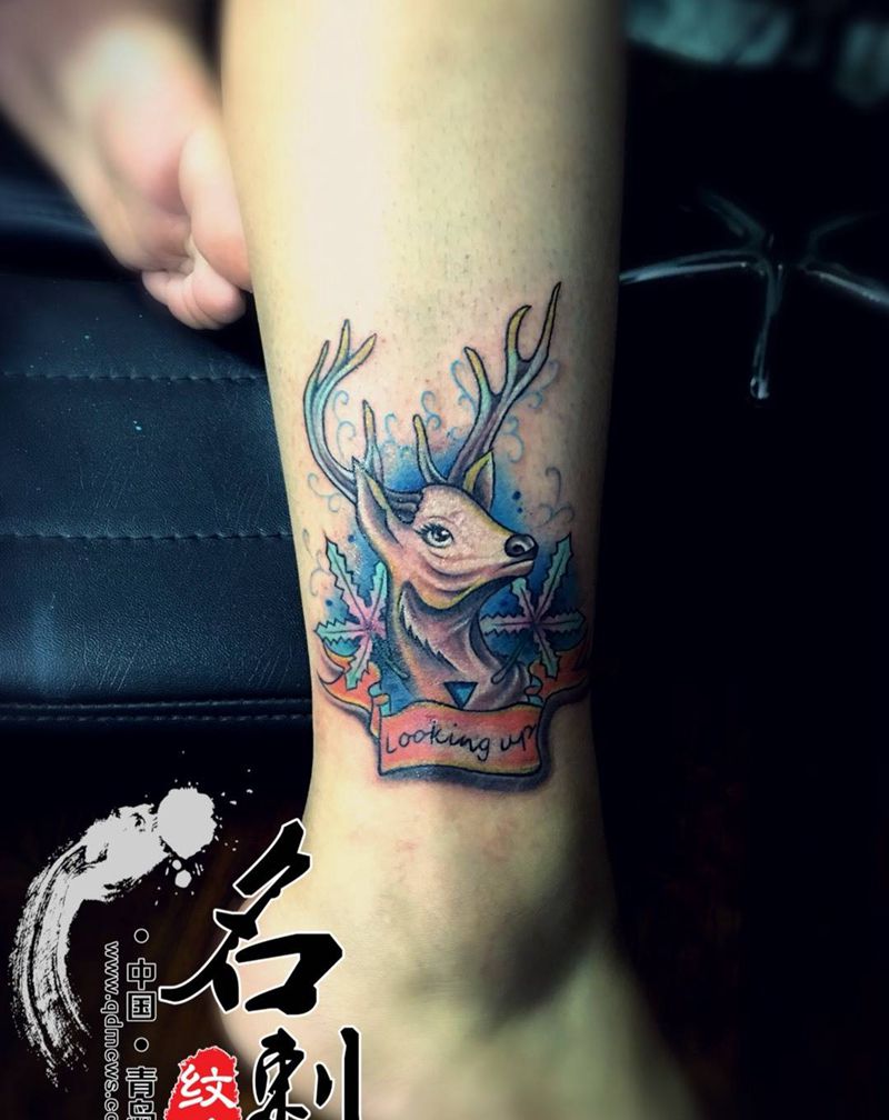 小鹿纹身纹身图片