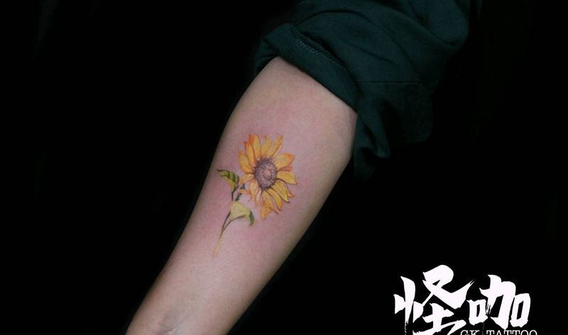 水彩作品纹身图片