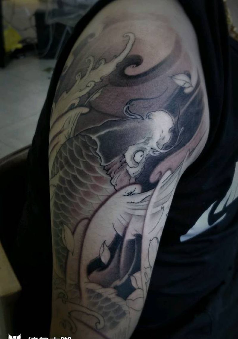 传统花臂纹身图片_暗黑纹身图案