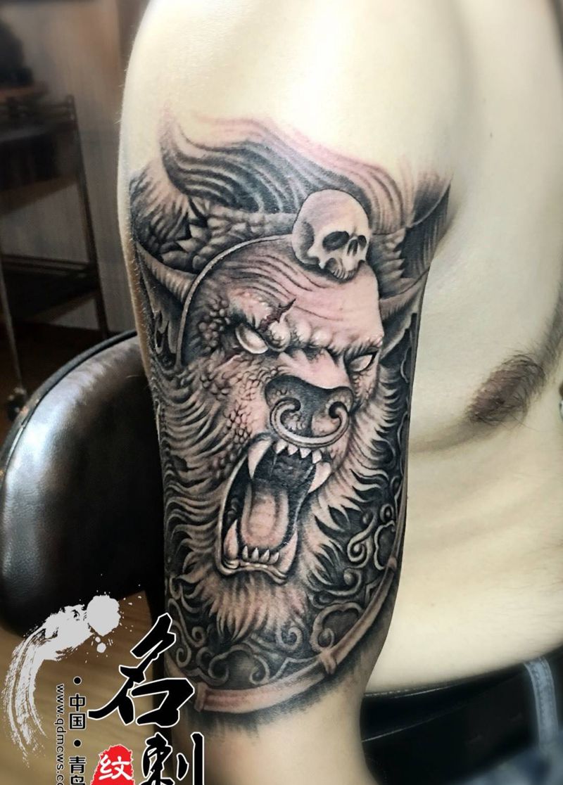 牛魔王纹身图片