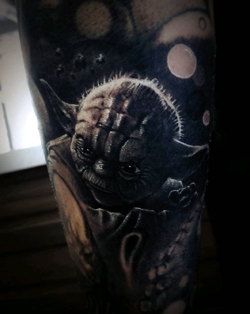 尤达大师纹身图片_暗黑纹身图案