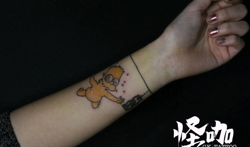 辛普森纹身图片