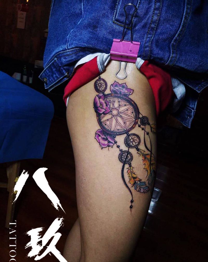 捕梦网纹身图片