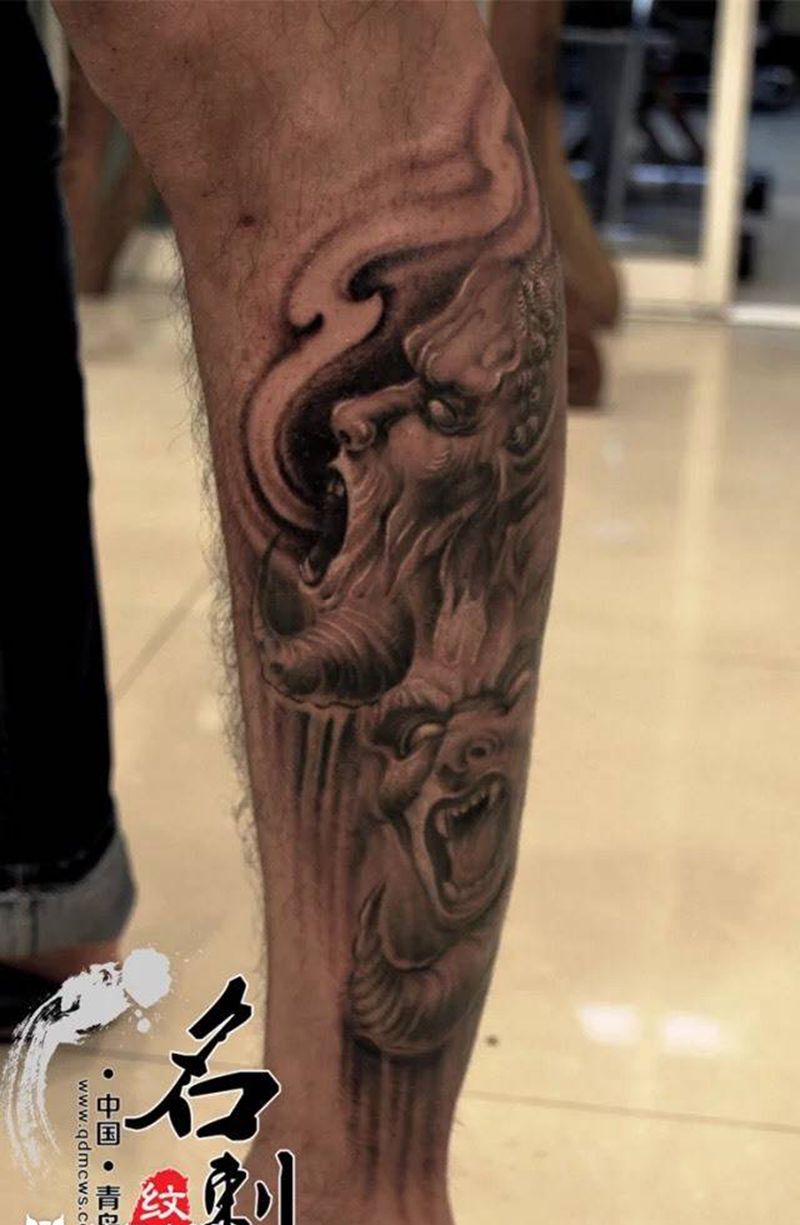 佛与魔纹身图片