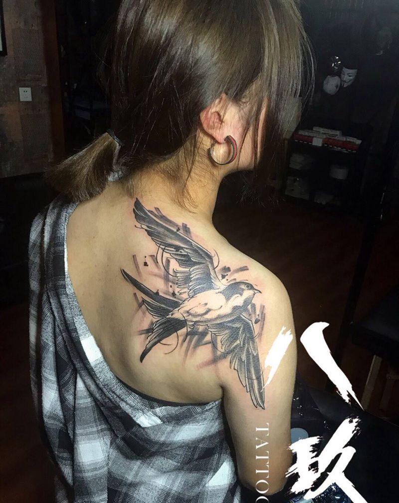 燕子纹身图片