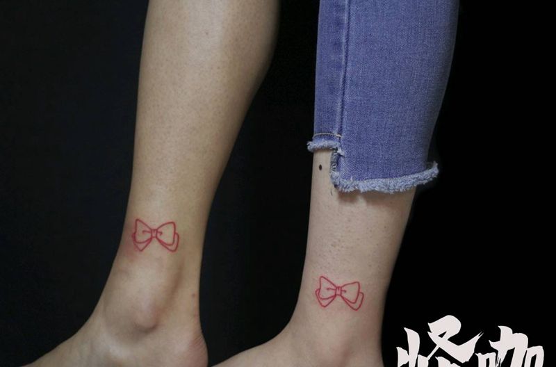 蝴蝶结纹身图片