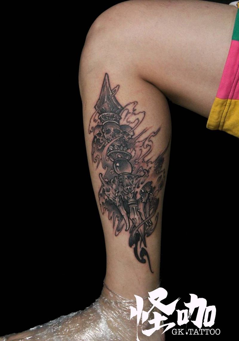 降魔杵纹身图片