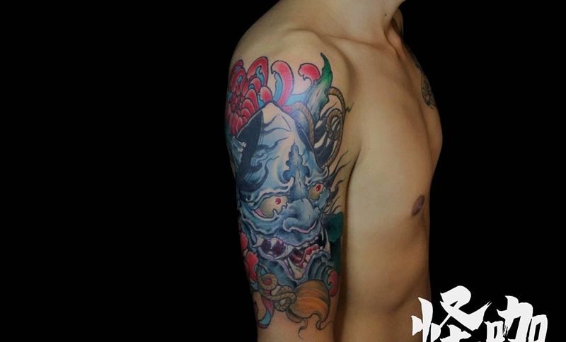 般若纹身图片_手臂新传统纹身图案