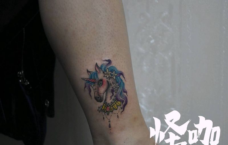 独角兽纹身图片