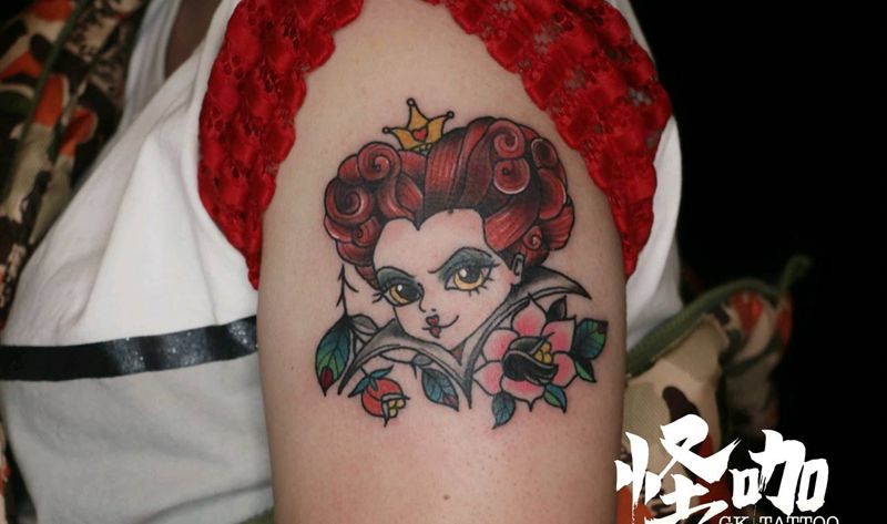 红桃皇后纹身图片