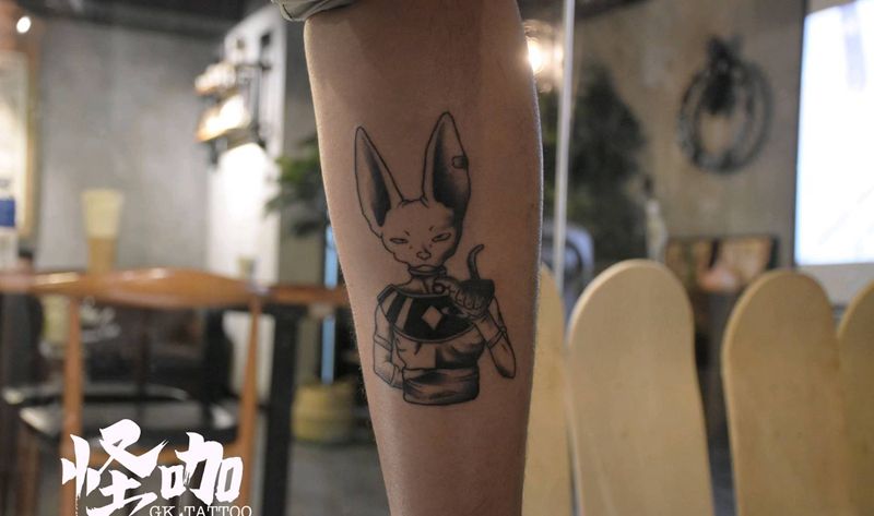 比鲁斯纹身图片_腿部Old School纹身图案