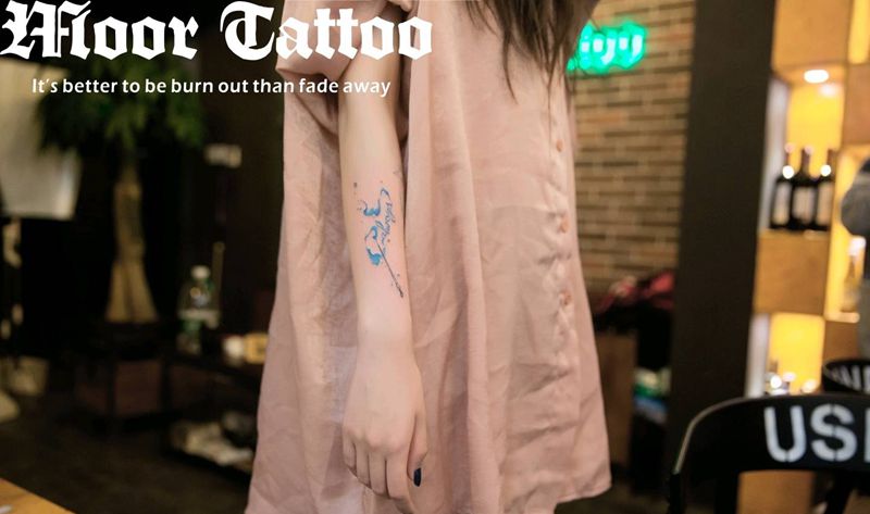 仙女棒纹身图片_手臂清新成品纹身图案