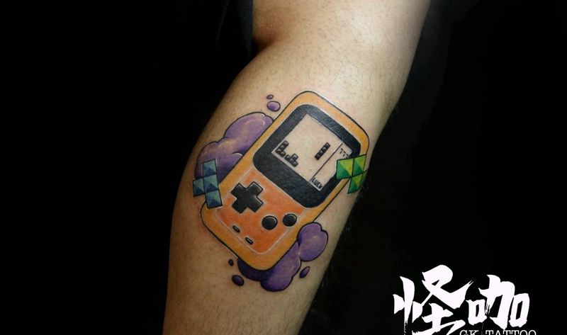 游戏机纹身图片