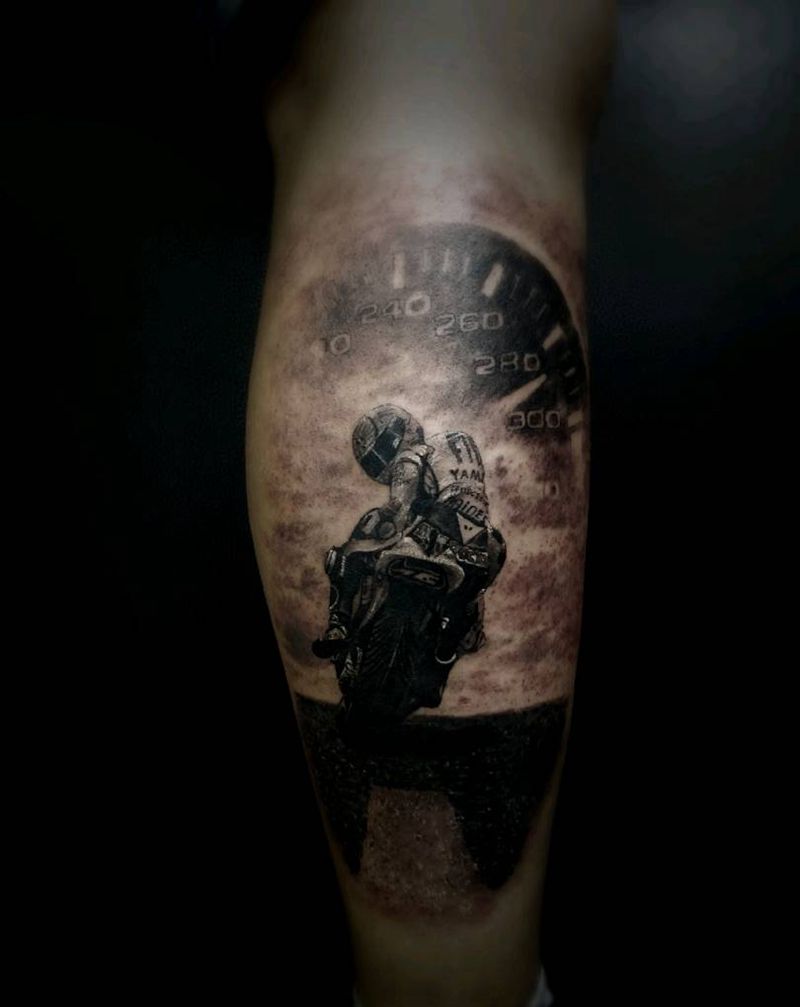 车手纹身图片_暗黑纹身图案