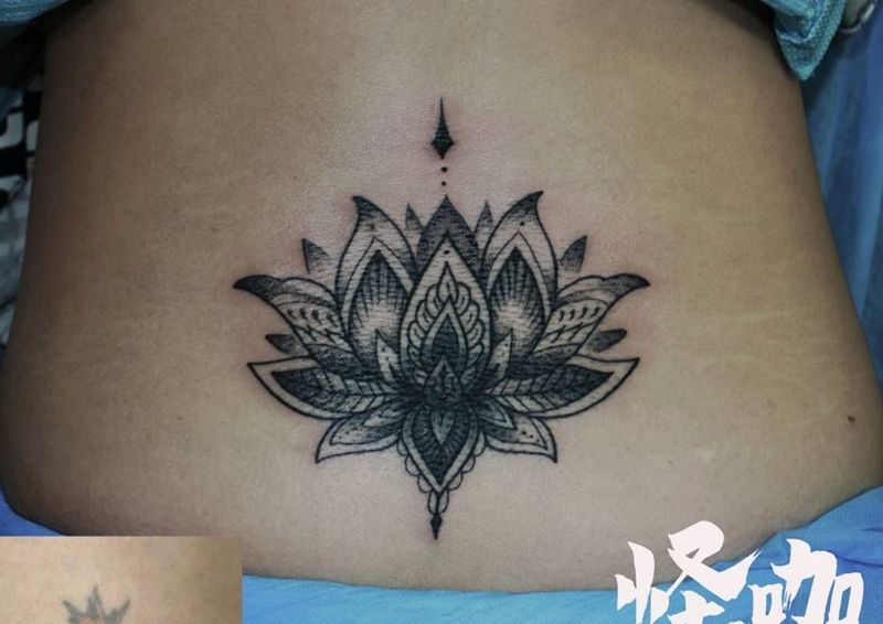 遮盖作品 繁花系列纹身图片