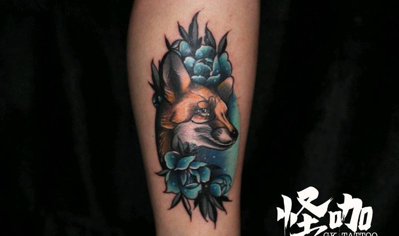 小狐狸纹身图片