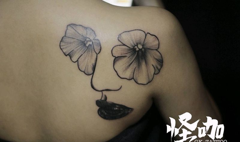 奇妙人脸纹身图片