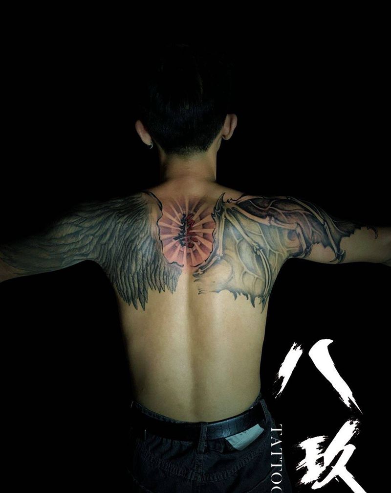 翅膀纹身图片
