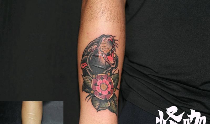 疤痕遮盖纹身图片