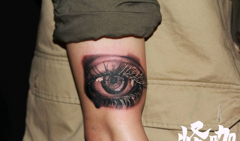 眼睛作品纹身图片